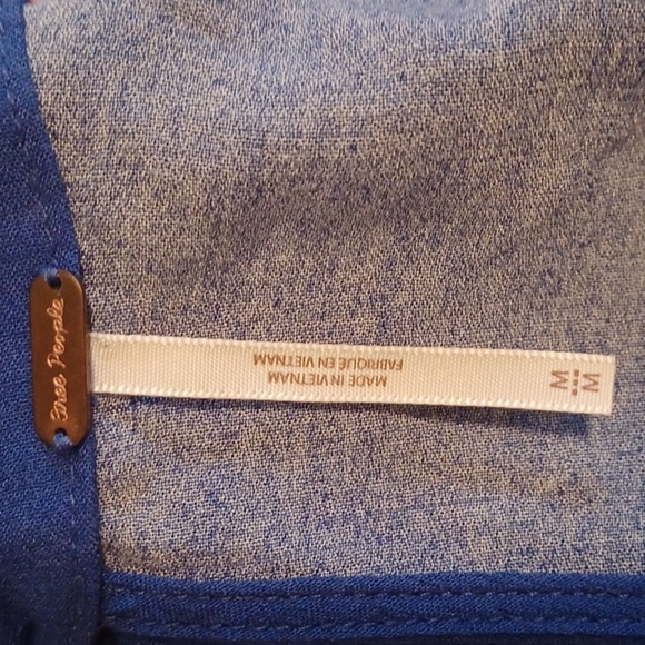 Free People Gemma Cobalt Blue and Orange Floral Tunic Top/Dress ** SZ M - Picture 10 of 12